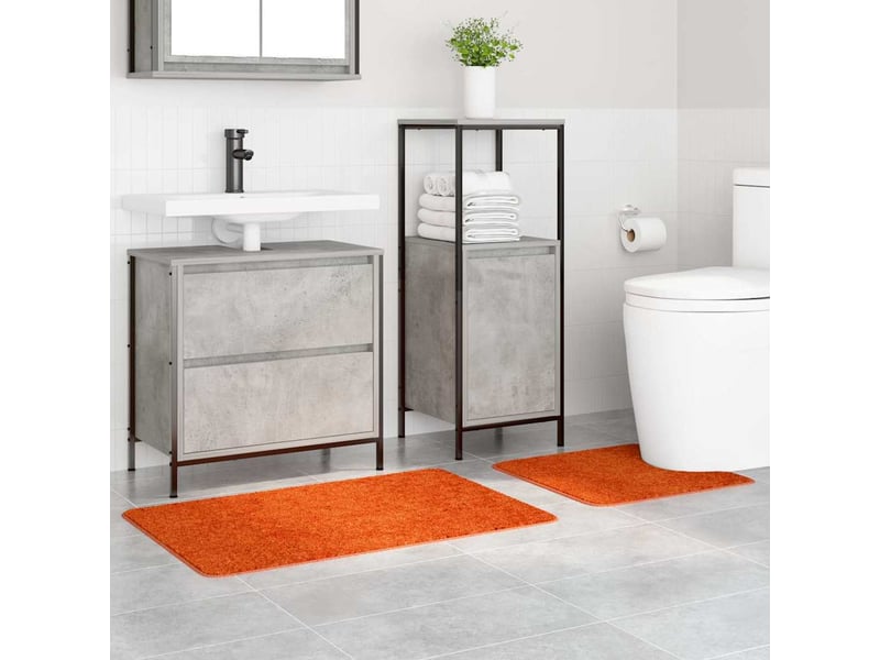  Ensemble de tapis de bain antidérapants 2 pc orange 50 x 50 cm cf64745  - Conforama C