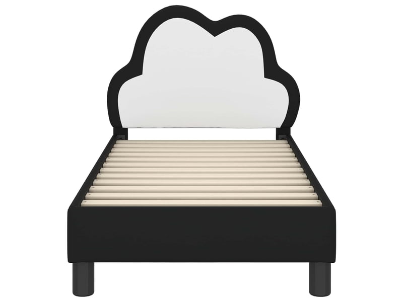 Lit simple- lit adulte - cadre de lit pour tout-petit avec tête de lit noir 70 x 140 cm - Conforama D