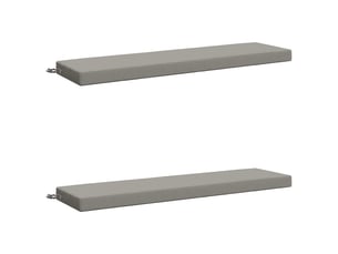Lot de 2 coussins de banc, coussins d'assise soest 100 % polyester gris cf57246