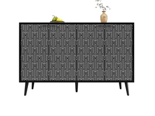 Buffet 2 porte(s)  0 tiroir(s) ULQENI  - 120 cm coloris noir 