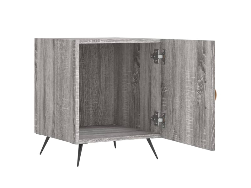  Lot de 2 tables de chevet - cabinet de chevet - table de nuit sonoma gris 40x40x50cm bois d'ingénierie  - Conforama D