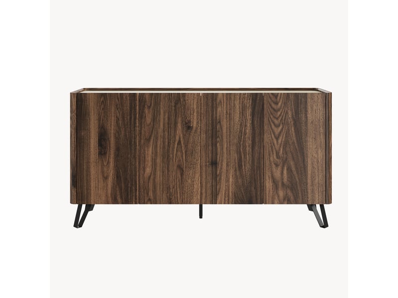  Buffet trorlon 160 x 40 x 83 cm effet noyer travertin noir [en.casa]  - Conforama D