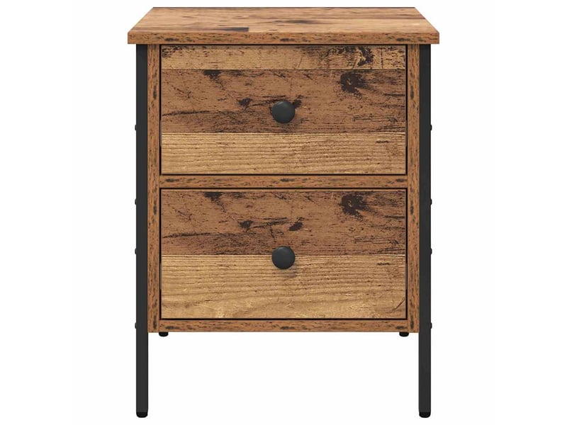 Table de chevet - cabinet de chevet - table de nuit avec tiroir bois ancien 40 x 42 x 50 cm - Conforama E