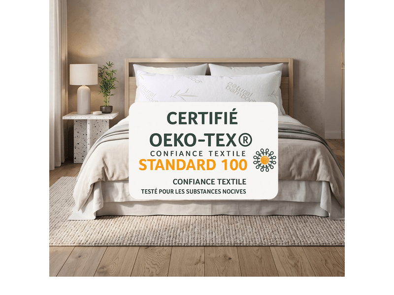  Traversin moelleux 100% plume de canard - 150 x 35 cm - housse bambou - collection confort C06-TRP05 150/40 - Conforama D