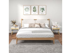 Lot de 2 tables de nuit tiroir niche design moderne panneau de particules classe e1 pieds en bois massif 50 x 39 x 51 cm