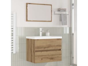 Ensemble de mobilier de salle de bain 3 pc chêne artisanal cf64295