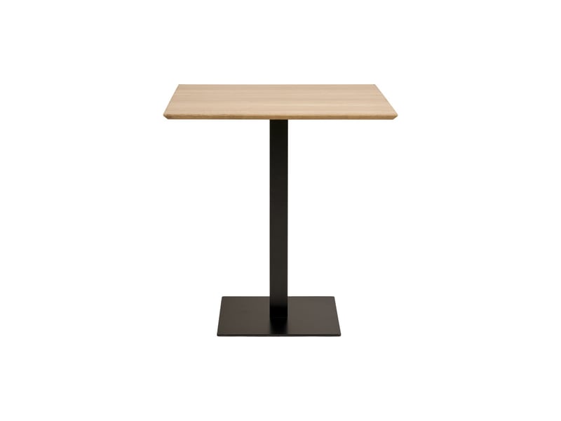 Fado-table de café 2 personnes décor bois et acier 70x70 cm  - Conforama A