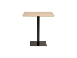 Fado-table de café 2 personnes décor bois et acier 70x70 cm