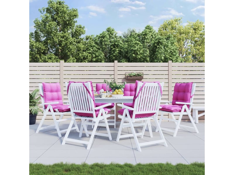  Lot de 6 coussins d'extérieur, coussins de chaise rose 100 x 50 x 7 cm cf56438  - Conforama B