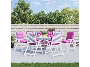 Lot de 6 coussins d'extérieur, coussins de chaise rose 100 x 50 x 7 cm cf56438