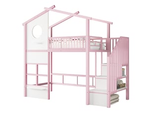 Lit mezzanine 90x200 cm <strong>MODERNLUXE</strong>  <strong></strong> coloris rose