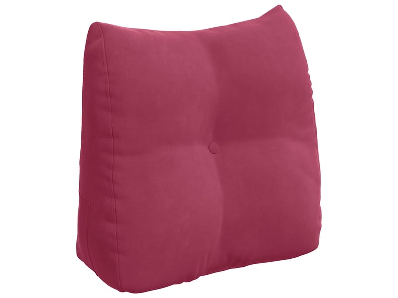 Coussin de dos, coussin de dossier bordeaux 45 x 24 x 50 cm velours cf54598 - Conforama A