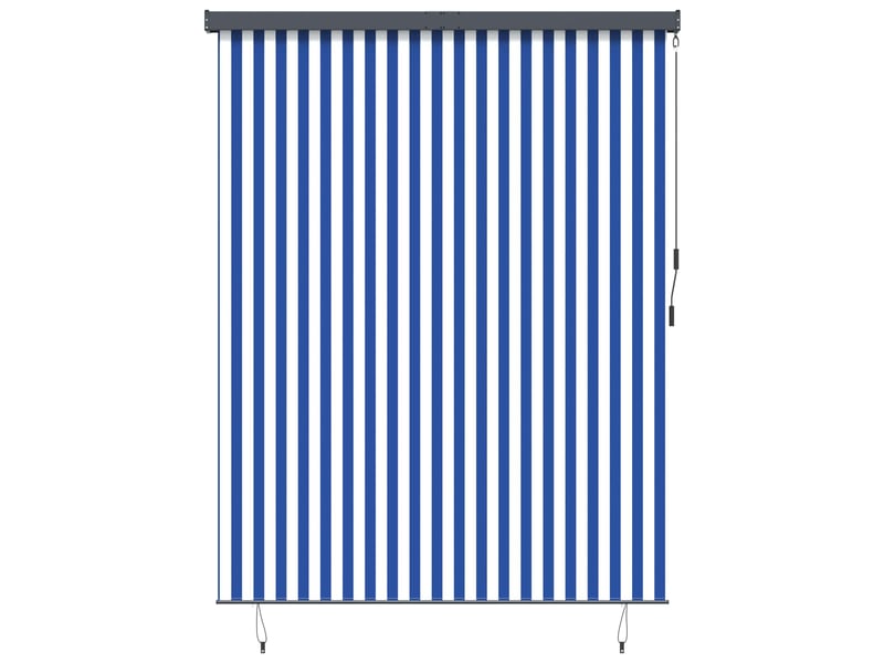  Store enrouleur, store à rouleau bleu et blanc 220 x 250 cm tissu et aluminium cf44959  - Conforama B
