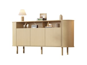 Buffet 3 porte(s) 0 tiroir(s) <strong>WISHDOR</strong> <strong></strong> - 160 cm coloris naturel