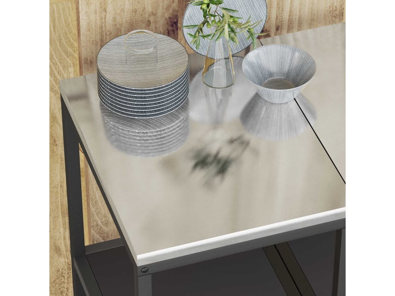 Étagère de cuisine, étagère de rangement hattem noir 40x50x92cm acier - Conforama E