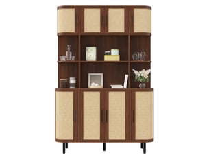 Buffet 8 porte(s) 0 tiroir(s) ULEVR - 120 cm coloris bois foncé