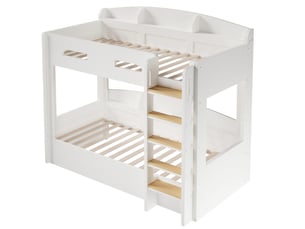 Lit superposé 90x200 cm <strong>BIQZUYA</strong> <strong></strong> coloris blanc