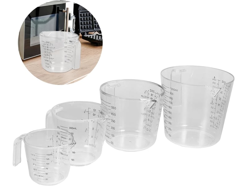  Tasse à mesurer de cuisine de 150 ml, parfaite pour les mesures de pâtisserie, un outil de cuisine essentiel (1 transparente)  - Conforama D