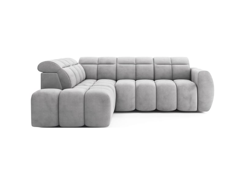 Canapé d'angle électrique ronda 4 places gris – angle gauche – version 2 - Conforama A