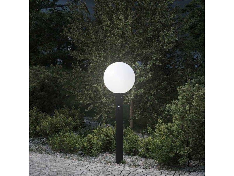  Borne lumineuse, lampadaire avec détecteur 80 cm noir ip44  - Conforama B