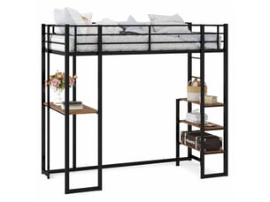 Lit mezzanine 90x190 cm <strong>HAUSS SPOLE</strong>  <strong></strong> coloris noir