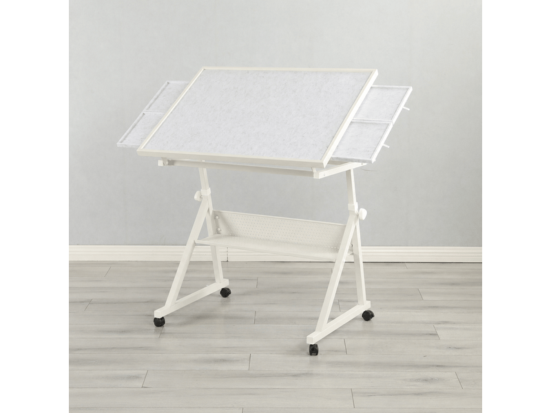 Table de puzzle métal pour 1500 pièces avec 4 plateaux, blanc, pour adultes - Conforama D