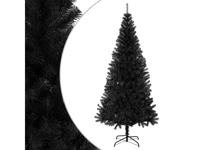  Sapin de noël artificiel, arbre de noël avec support noir 180 cm pvc  - Conforama B