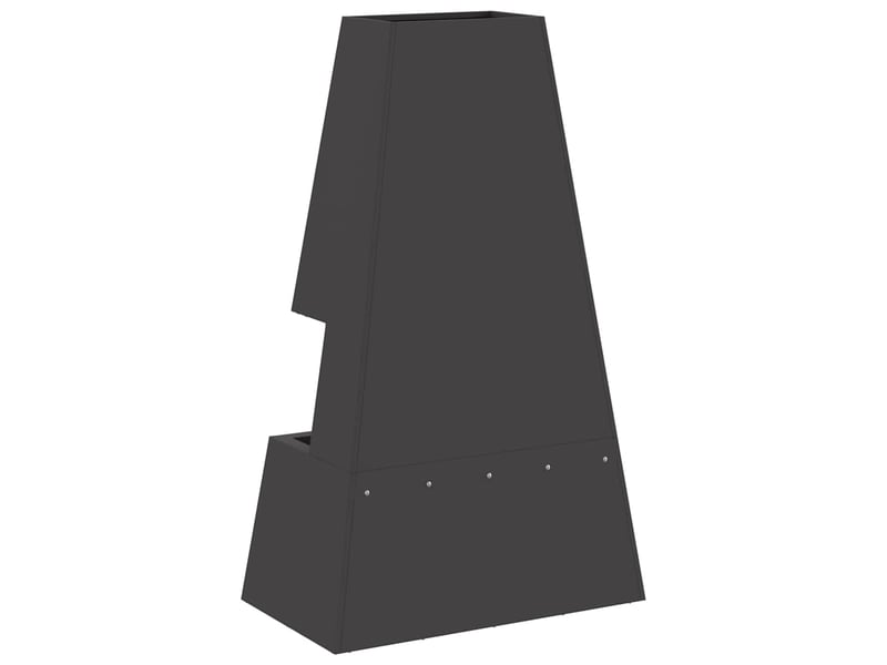  Brasero exterieur, foyer noir 60x35x100 cm acier patiné  - Conforama E