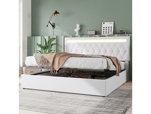 Lit coffre 180x200 cm coloris blanc