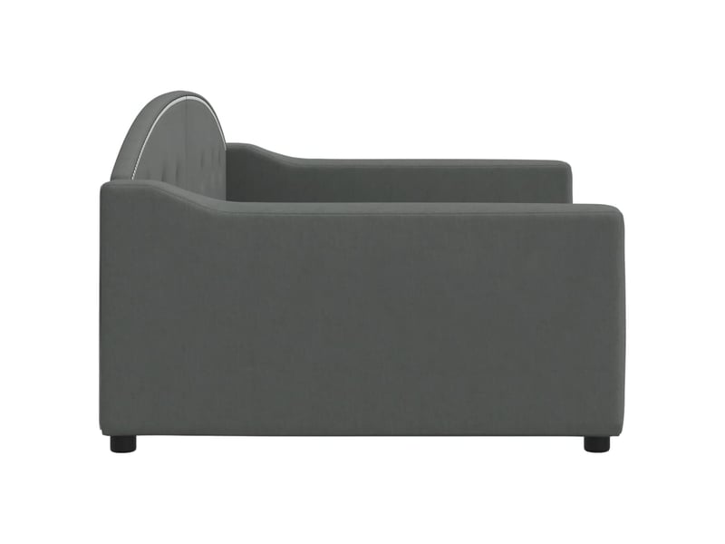  Lit simple- lit adulte -  lit de repos gris foncé 100x200 cm tissu  - Conforama C