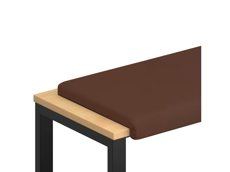  Coussin de banc, coussin d'assise, coussin de canapé simili cuir marron profondeur 35 cm cf52923  - Conforama A