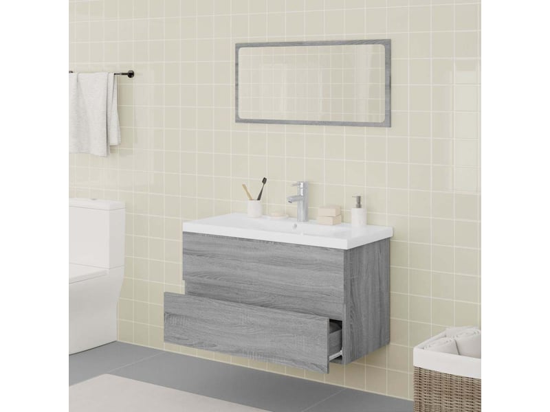  Meubles de salle de bain, armoire salle de bain sonoma gris bois d'ingénierie cf65465  - Conforama C