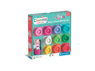 Jeu de blocs clemmy 10 pièces pastel licorne