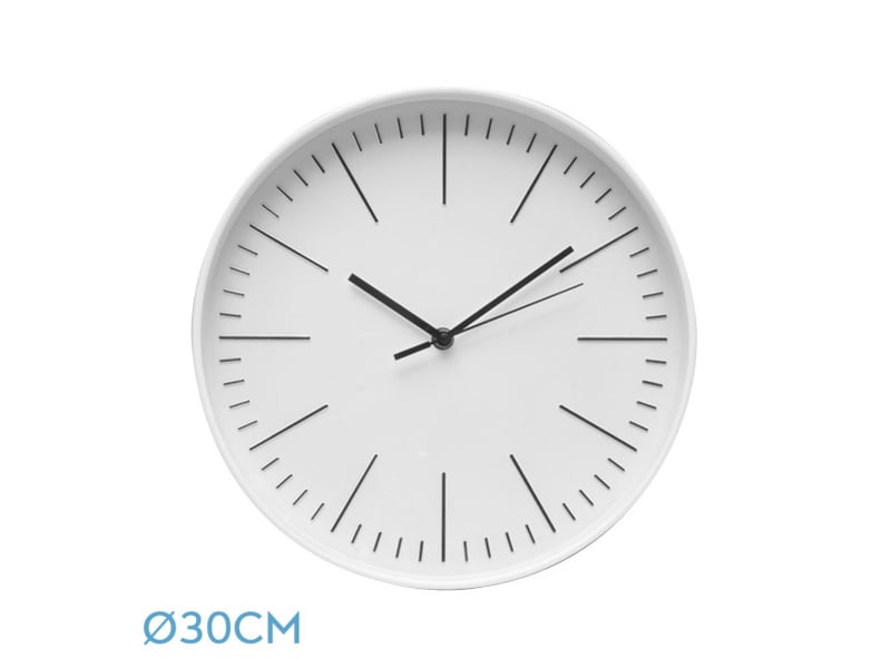  Horloge murale fabrilamp hera ø 30 cm blanc mouvement continu 190910001 - Conforama A