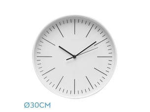 Horloge murale fabrilamp hera ø 30 cm blanc mouvement continu