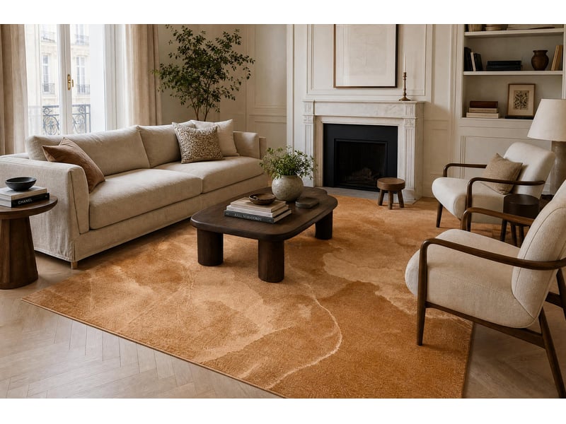  Tapis en laine omega calima abstraction brunes 200x300 cm  - Conforama D