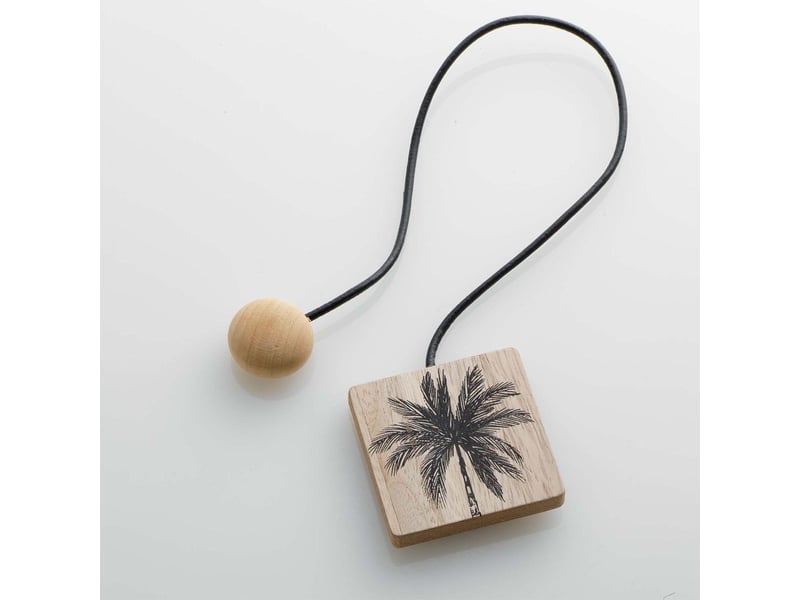  Embrasse de rideau aimantée cycas 43cm noir  - Conforama B
