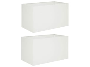 Jardinière - cache-pot de jardin 2 pcs blanc 100 x 50 x 50 cm