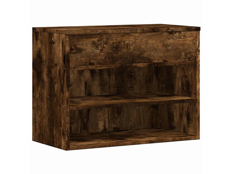  Banc à chaussures, meuble à chaussures chêne fumé 60x30x45 cm bois d'ingénierie  - Conforama A