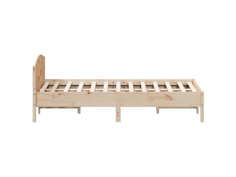 Lit double- lit adulte -  cadre de lit sans matelas 160x200 cm bois massif de pin  - Conforama D