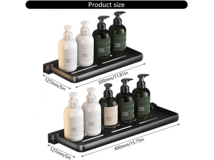 Étagère murale pliable pour salle de bain, convient pour salle de bain, cuisine, camping-car, gris pistolet, 50 cm