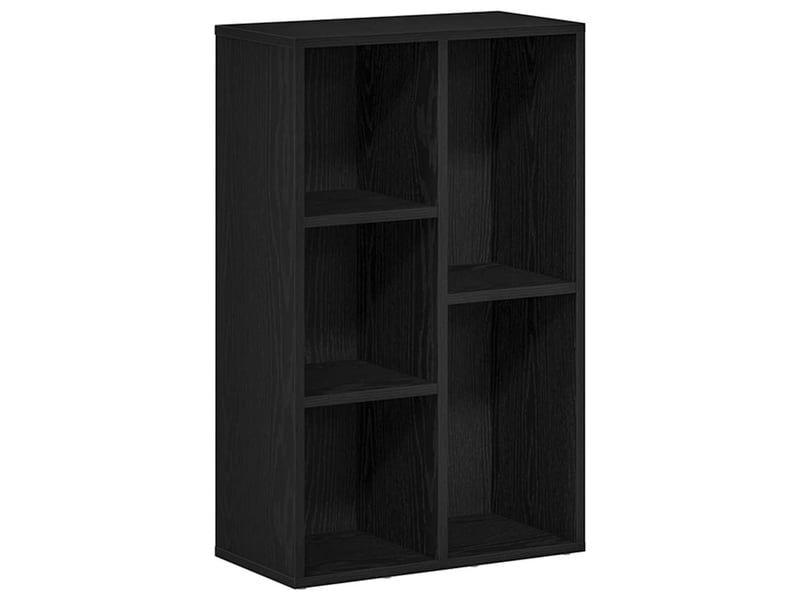  Bibliothèque, meuble de rangement salon en chêne noir 50 x 25 x 80 cm bois d'ingénierie  - Conforama A