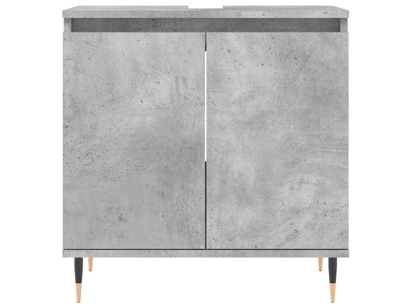  Amoire de salle de bain gris béton 58x33x60cm bois d'ingénierie shl9468  - Conforama D