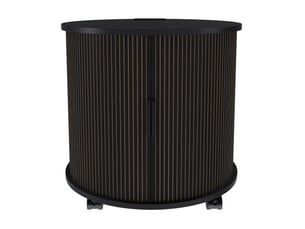Table basse rond(e) coloris noir MIVRAY - 60 cmx60 cm