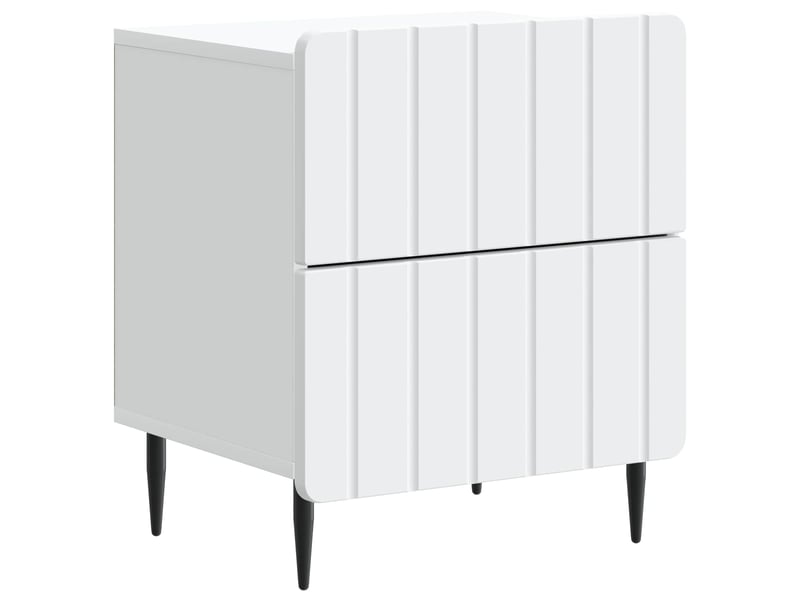  Table de chevet - cabinet de chevet - table de nuit 2 pièces blanc 43 x 34,5 x 49,5 cm  - Conforama D