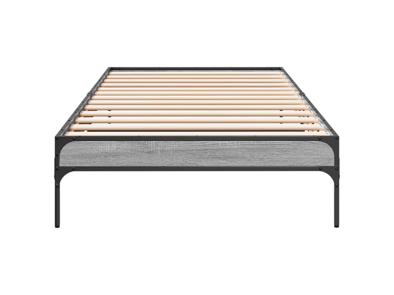  Lit simple- lit adulte -  cadre de lit sonoma gris 80 x 200 cm bois d'ingénierie  - Conforama C