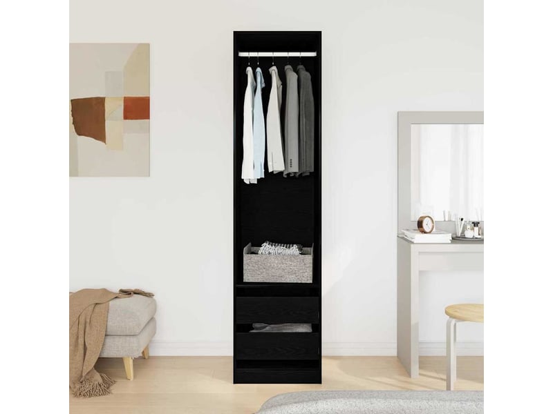  Armoire chambre, armoire de rangement chêne noir 50x50x200 cm bois d'ingénierie shl30155  - Conforama D