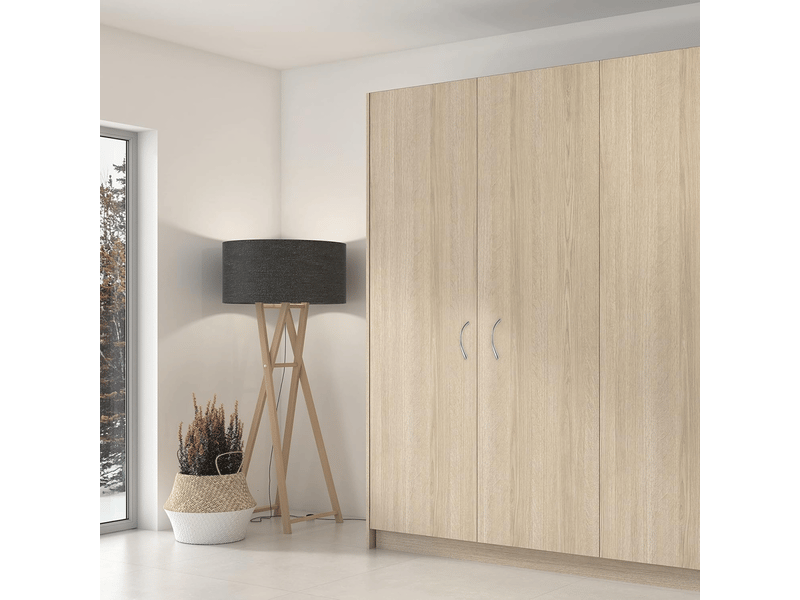  Jeu de 2 poignées pour meubles - boutons de tiroir avec vis - l165mm, distance entre axes 128mm - zamak - aluminium peint - pour commode et armoire  - Conforama C
