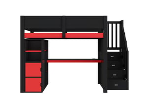 Lit mezzanine 140x200 cm OKWISH coloris bicolore