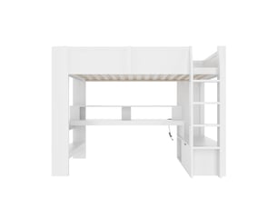 Lit mezzanine 90x200 cm <strong></strong>  <strong></strong> coloris blanc